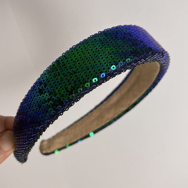 Wholesale Sequin Sponge Wide Edge Hair Clips